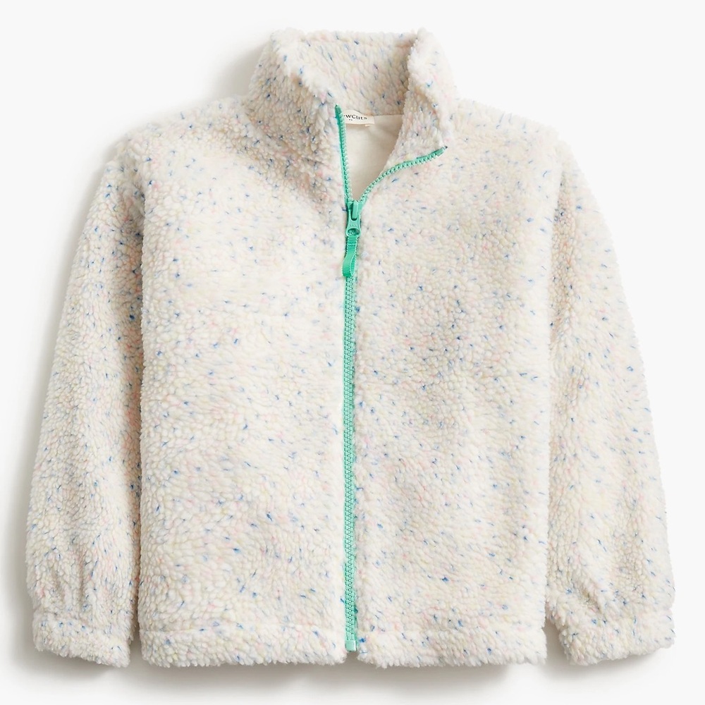 CrewCuts Girls' confetti sherpa full-zip  XL (12-14)